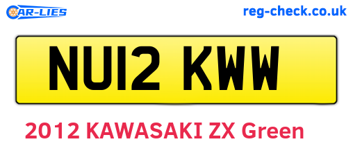 NU12KWW are the vehicle registration plates.