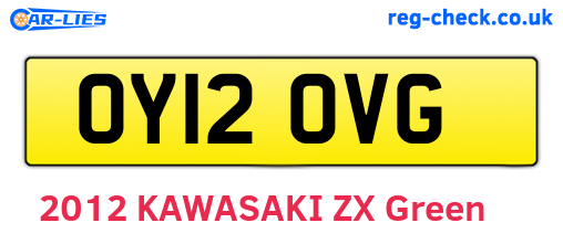 OY12OVG are the vehicle registration plates.