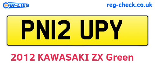 PN12UPY are the vehicle registration plates.