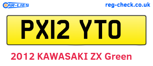 PX12YTO are the vehicle registration plates.