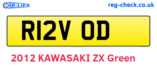 R12VOD are the vehicle registration plates.