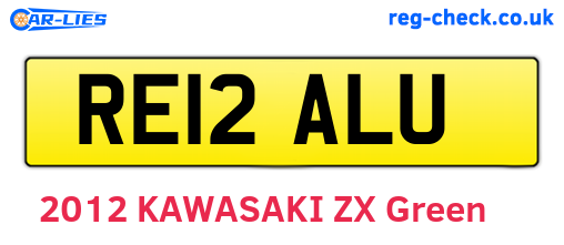 RE12ALU are the vehicle registration plates.
