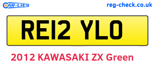 RE12YLO are the vehicle registration plates.