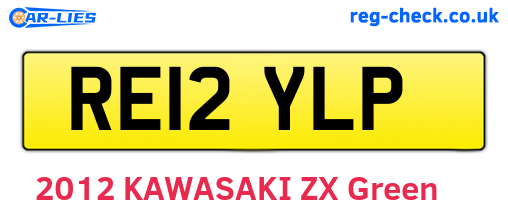 RE12YLP are the vehicle registration plates.