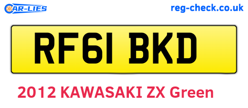 RF61BKD are the vehicle registration plates.