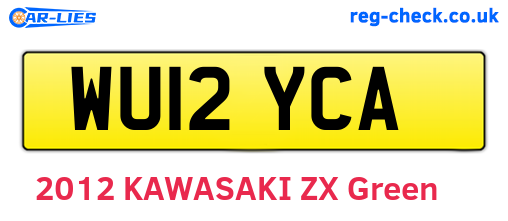 WU12YCA are the vehicle registration plates.