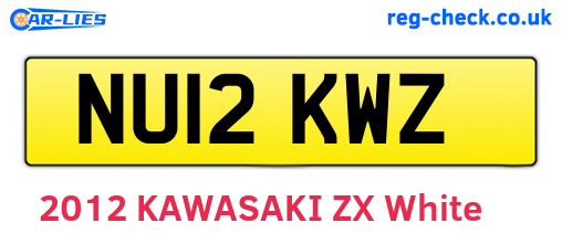 NU12KWZ are the vehicle registration plates.