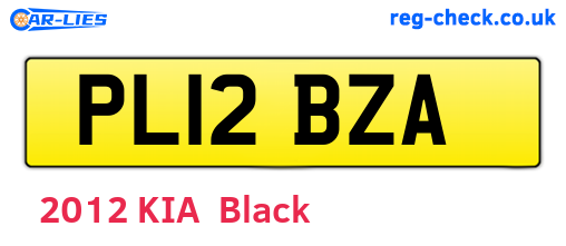 PL12BZA are the vehicle registration plates.