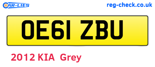 OE61ZBU are the vehicle registration plates.