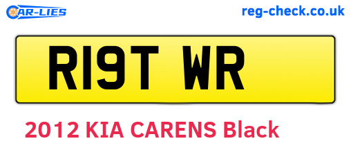 R19TWR are the vehicle registration plates.