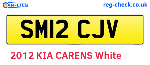 SM12CJV are the vehicle registration plates.