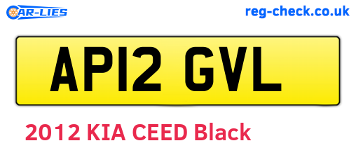 AP12GVL are the vehicle registration plates.