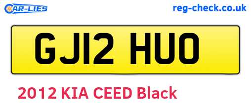 GJ12HUO are the vehicle registration plates.