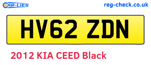 HV62ZDN are the vehicle registration plates.