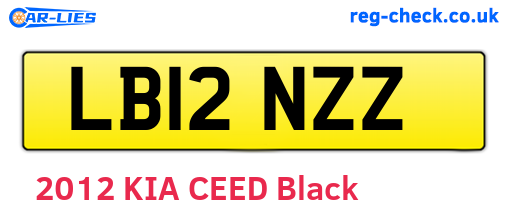 LB12NZZ are the vehicle registration plates.