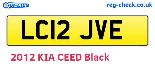 LC12JVE are the vehicle registration plates.
