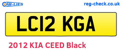 LC12KGA are the vehicle registration plates.