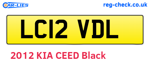 LC12VDL are the vehicle registration plates.