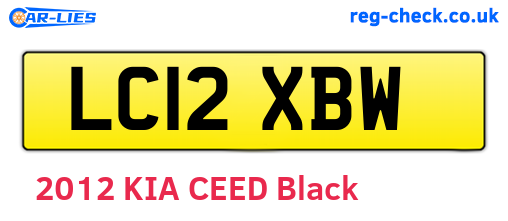 LC12XBW are the vehicle registration plates.