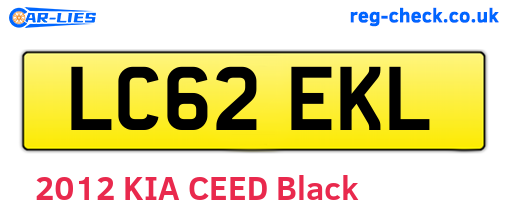 LC62EKL are the vehicle registration plates.