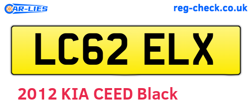 LC62ELX are the vehicle registration plates.