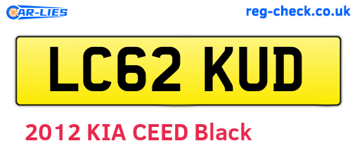 LC62KUD are the vehicle registration plates.