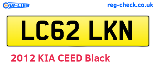 LC62LKN are the vehicle registration plates.