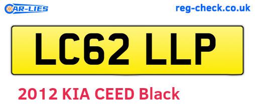 LC62LLP are the vehicle registration plates.