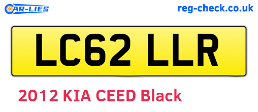 LC62LLR are the vehicle registration plates.