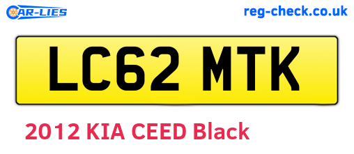 LC62MTK are the vehicle registration plates.