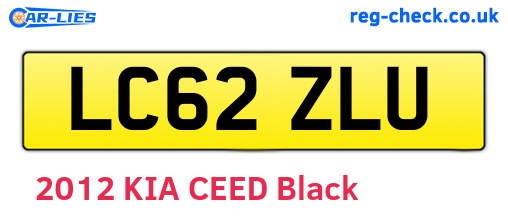 LC62ZLU are the vehicle registration plates.
