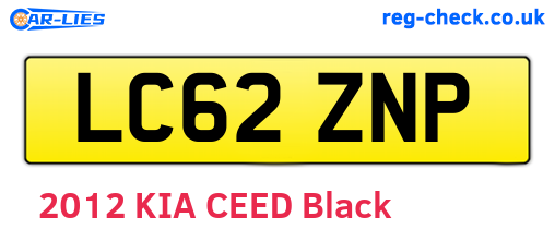 LC62ZNP are the vehicle registration plates.