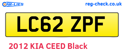 LC62ZPF are the vehicle registration plates.