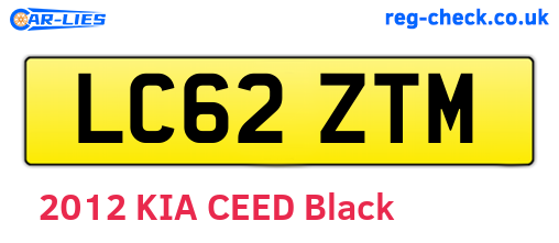 LC62ZTM are the vehicle registration plates.