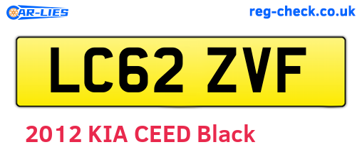 LC62ZVF are the vehicle registration plates.