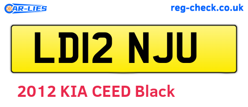LD12NJU are the vehicle registration plates.