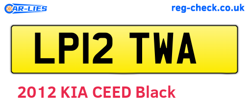 LP12TWA are the vehicle registration plates.
