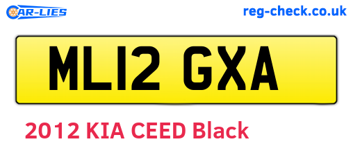 ML12GXA are the vehicle registration plates.