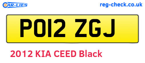 PO12ZGJ are the vehicle registration plates.