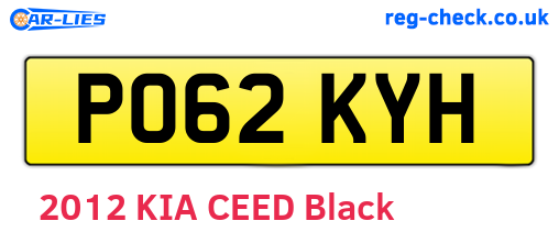 PO62KYH are the vehicle registration plates.
