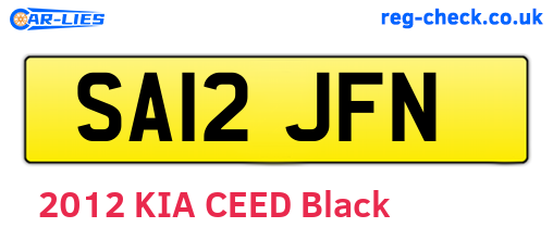 SA12JFN are the vehicle registration plates.