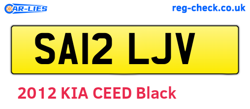 SA12LJV are the vehicle registration plates.