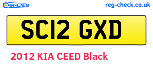 SC12GXD are the vehicle registration plates.