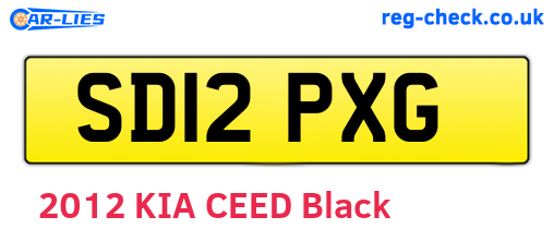 SD12PXG are the vehicle registration plates.