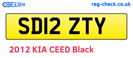 SD12ZTY are the vehicle registration plates.