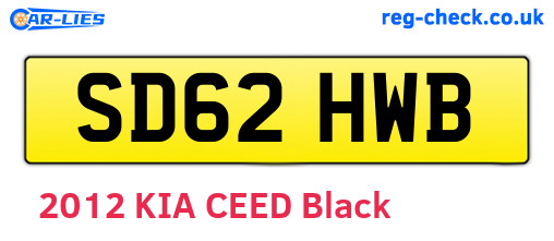 SD62HWB are the vehicle registration plates.