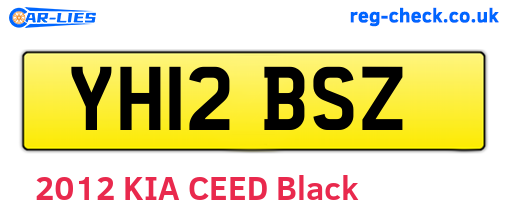 YH12BSZ are the vehicle registration plates.