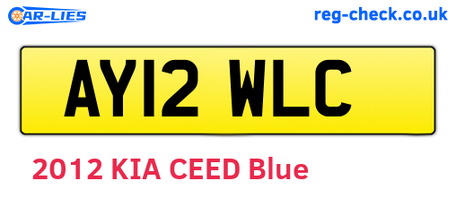 AY12WLC are the vehicle registration plates.