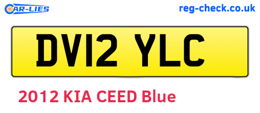 DV12YLC are the vehicle registration plates.
