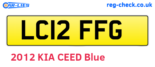 LC12FFG are the vehicle registration plates.